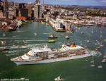 ID 1410 EUROPA (1999/28437grt/IMO 9183855) in Auckland, New Zealand during the 2002/3 Louis Vuitton/Americas Cup regatta.